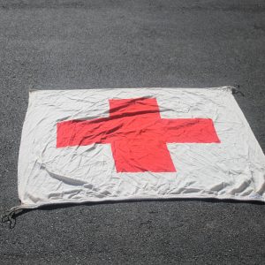 Große Sanitäter Rotkreuz Fahne Flagge Feldlazarett Bundeswehr