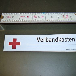 Aufkleber – Fahrzeug Verbandskasten