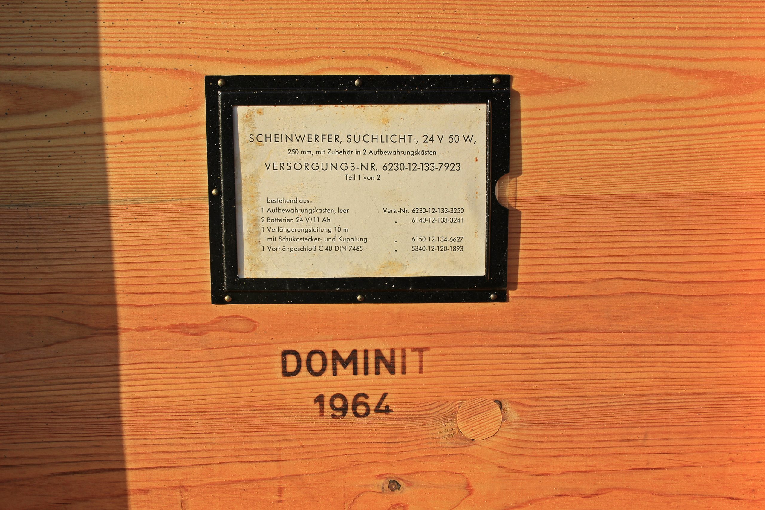 Bundeswehr Transportkiste Aufbewahrungskiste Scheinwerfer – Bild 4