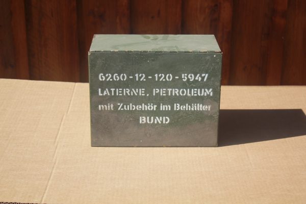 Transportkiste für Laterne Petroleum Bundeswehr