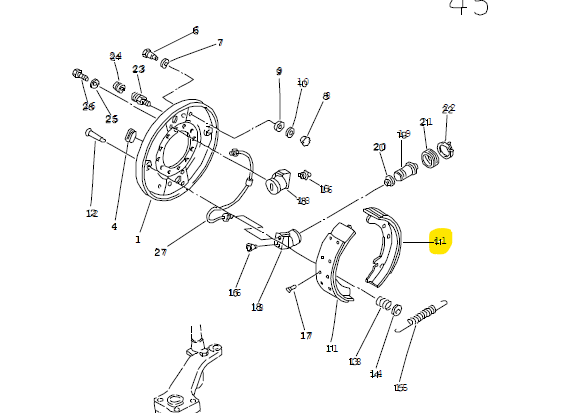 Satz Bremsbeläge incl. Nieten (2. Übermaß) VW Iltis Bombardier – Bild 2