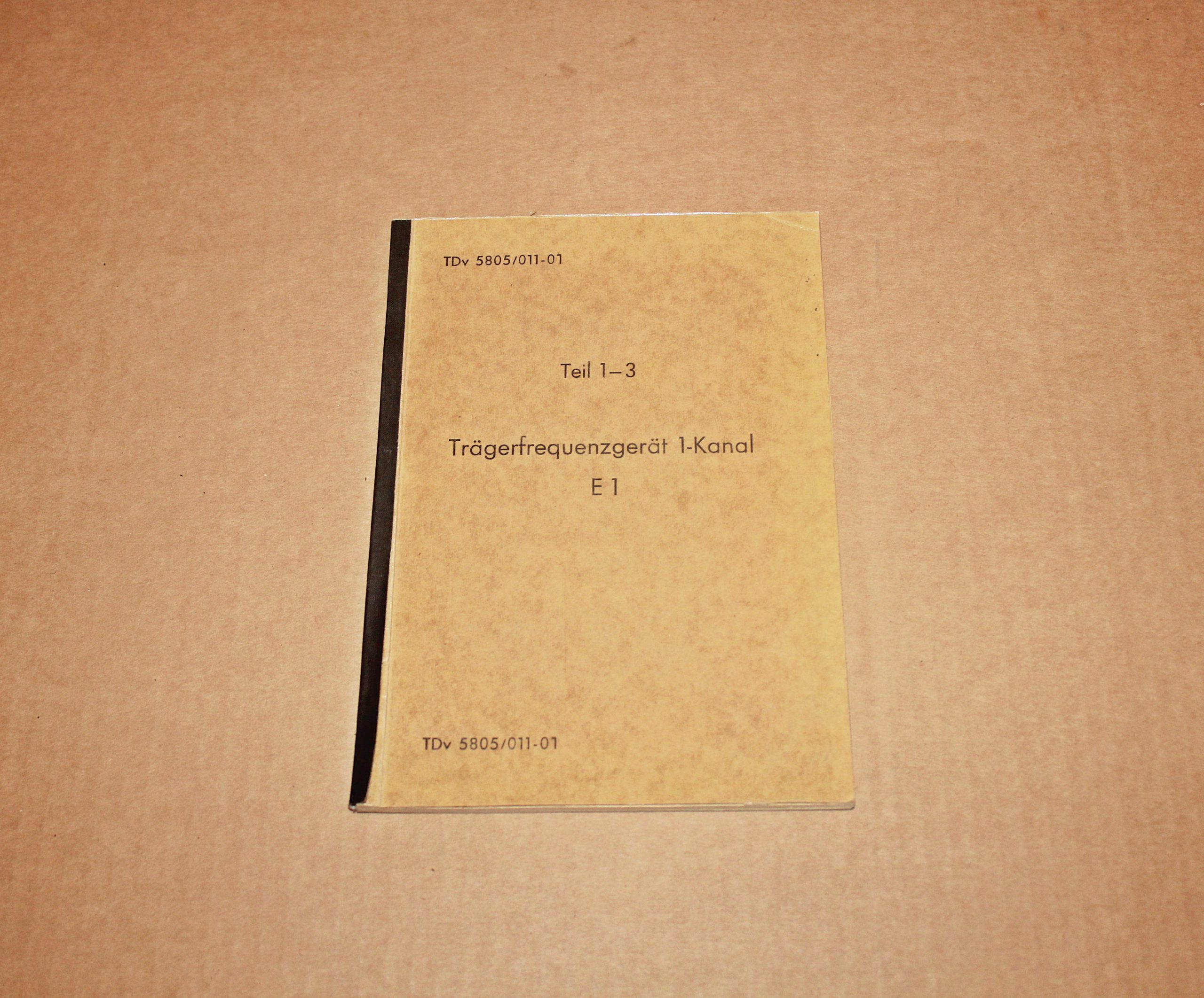 ORIGINAL BUNDESWEHR TDv 5805/011-01 Trägerfrequenzgerät 1-Kanal E1