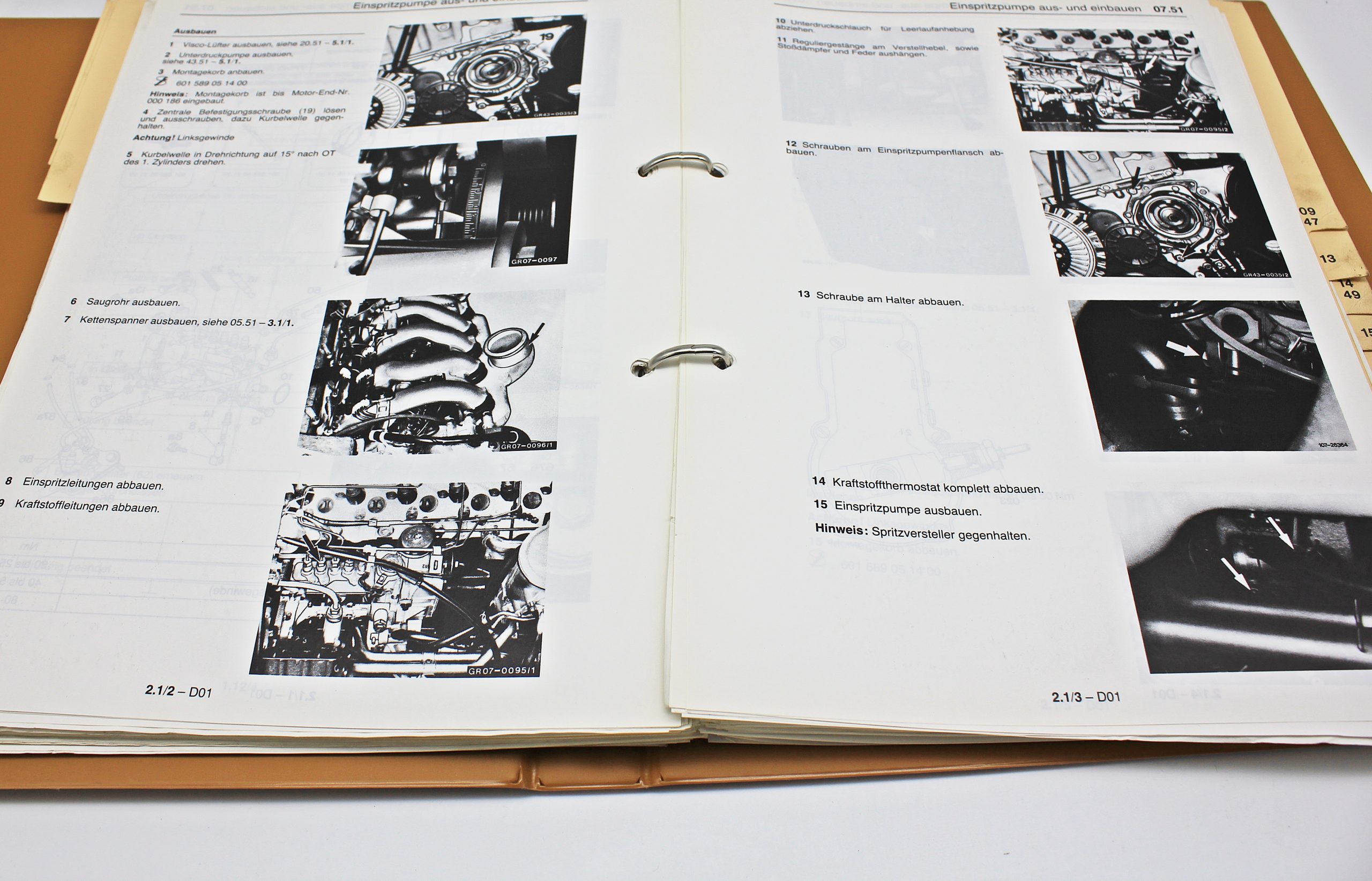 ORIGINAL BUNDESWEHR TDv 2320/085-34 LKW gl leicht-MB 250 GD Werkstatt-Handbuch – Bild 2