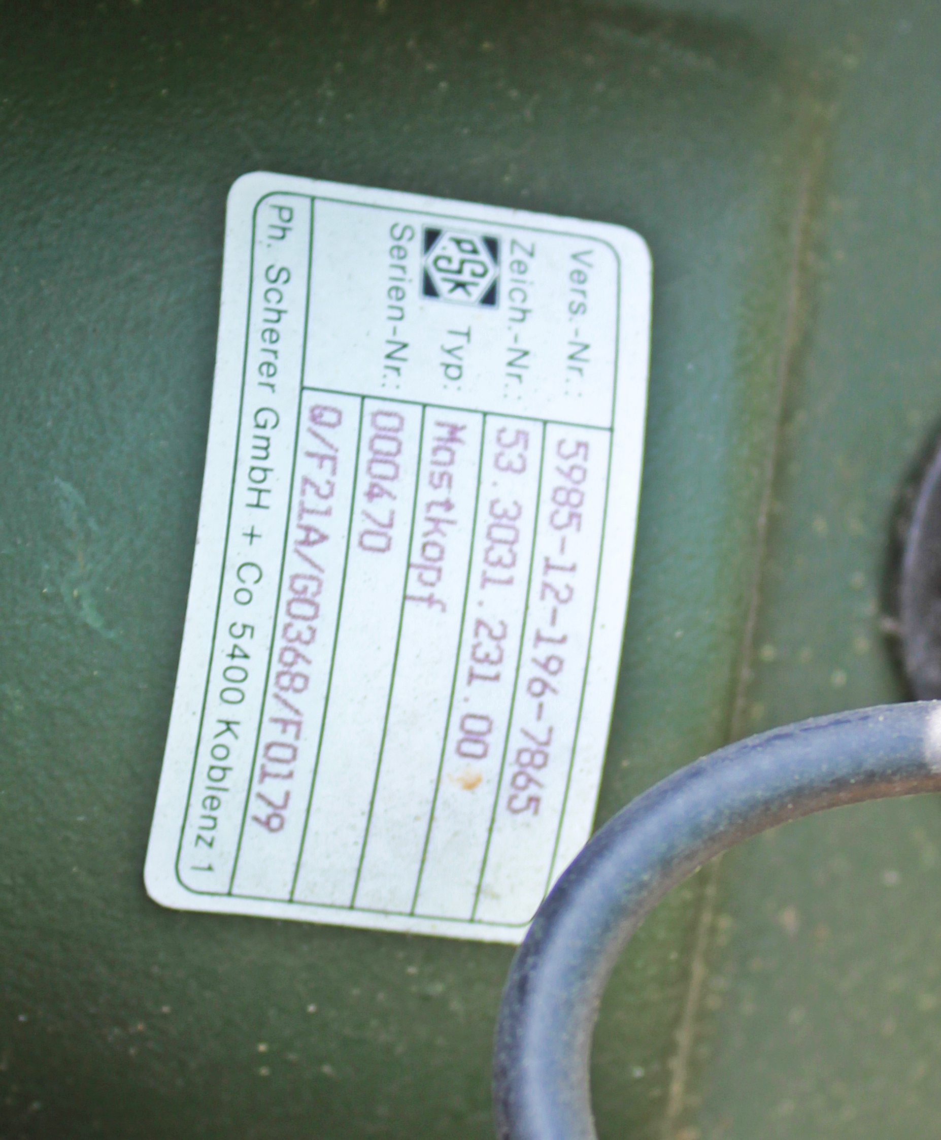 Mastfuß / Standantenne STA 80 mit Transportbeutel Bundeswehr – Bild 3