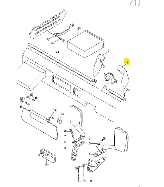 Abdeckung Tachometer (links) VW Iltis Bombardier – Bild 3