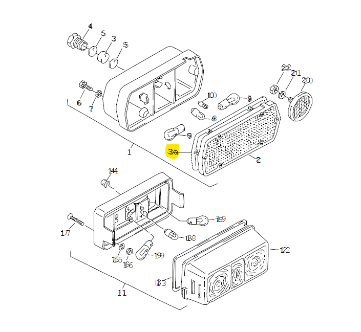Dichtung f. Lichtscheibe der Rückleuchte VW Iltis Bombardier Wolf GD – Bild 2