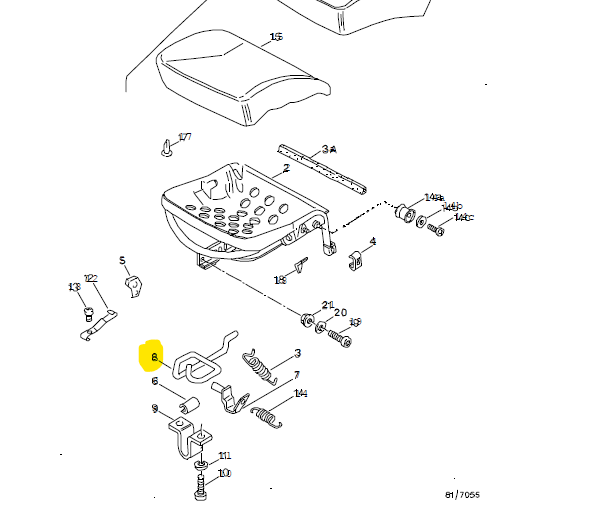 Sitzverstellhebel rechts VW Iltis Bombardier – Bild 2