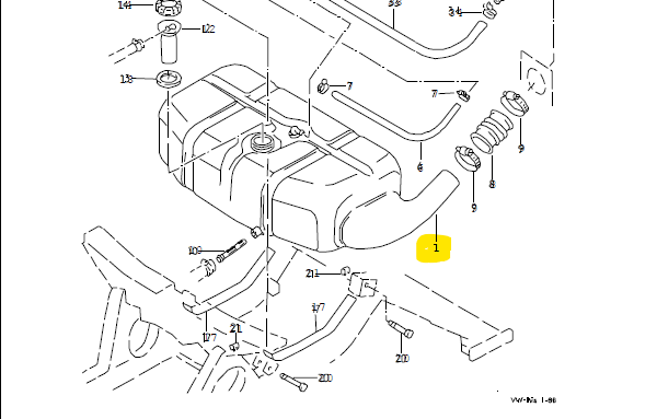 Kraftstofftank VW Iltis Bombardier – Bild 3