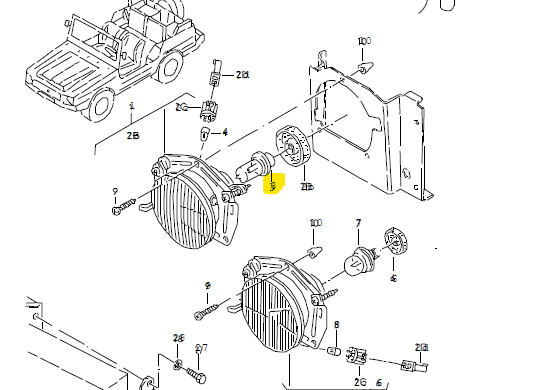 Birne P43t (Fern/ Abblendlicht vorne) VW Iltis Bombardier – Bild 2
