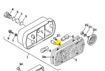Birne BA15s (Schussleuchte, hinten) VW Iltis Bombardier – Bild 2