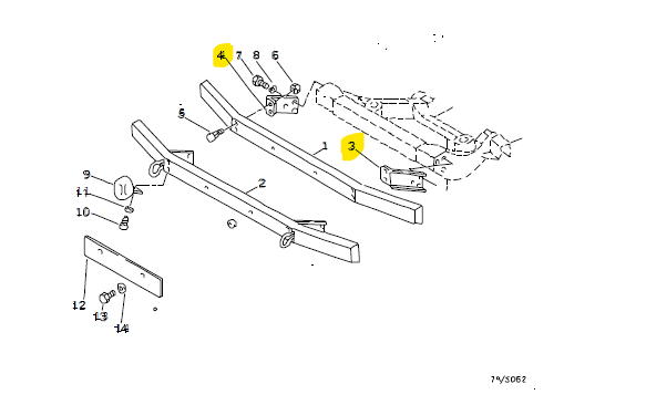 Halter Stoßstange rechte Seite VW Iltis – Bild 2