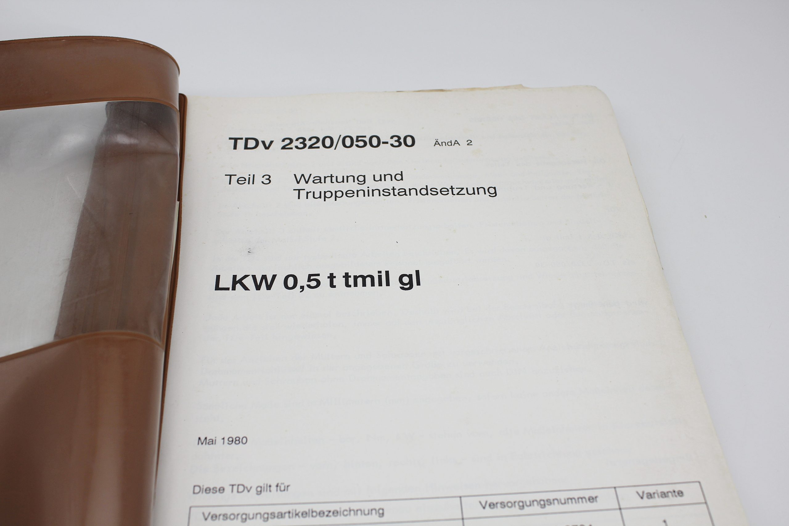 ORIGINAL BUNDESWEHR TDV 2320/050-30 LKW 0,5 t tmil gl VW Iltis Werkstatt-Handbuch – Bild 2