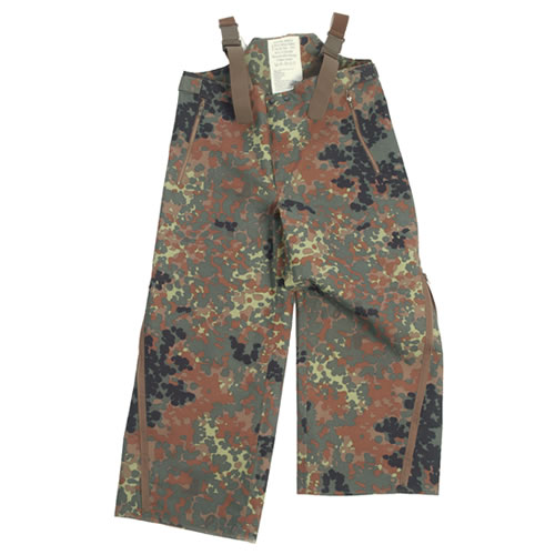 Original Bundeswehr Nässeschutzhose Flecktarn